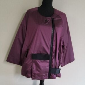 Adidas Purple Ski Jacket Asymmetrical Zipper